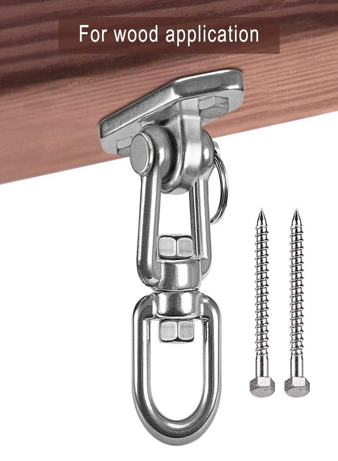 WAREMAID Hammock Chair Hanging Kit Swing Ceiling Mount, Heavy Duty 360° Swivel Swing Hanger Hook, Playground, Tree, Gym, Rope, Swing Set Bracket, Punching Bag Hardware, 1000 LB - Image 2