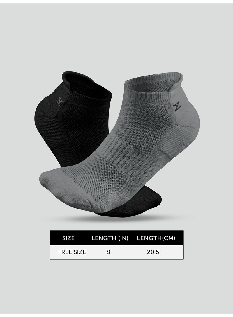 XYXX XYXX Men's Cotton Blend Modern Intellieaze Everyday Ankle-Length Socks With Odour-Free Freshness pack of 4  - Image 5