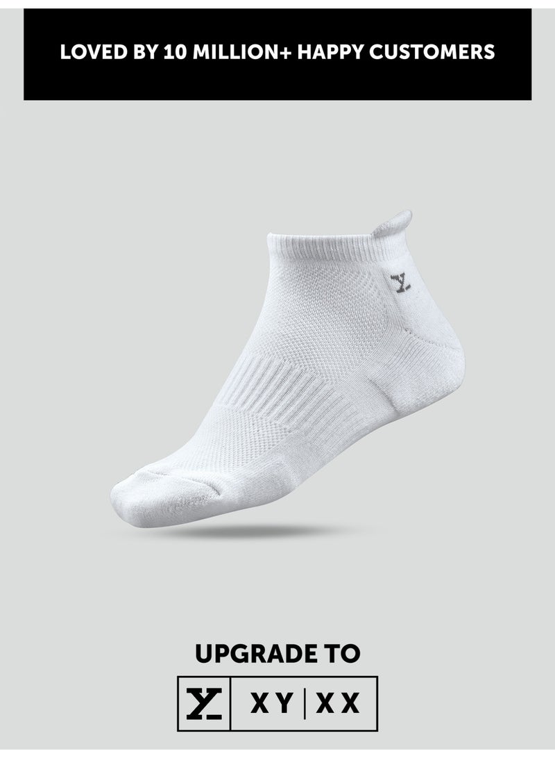 XYXX XYXX Men's Cotton Blend Modern Intellieaze Everyday Ankle-Length Socks With Odour-Free Freshness pack of 4  - Image 4