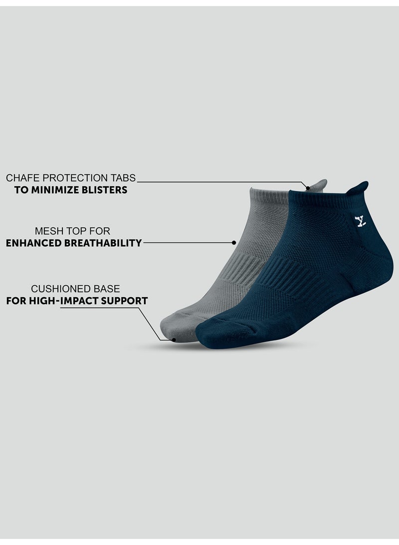 XYXX XYXX Men's Cotton Blend Modern Intellieaze Everyday Ankle-Length Socks With Odour-Free Freshness pack of 4  - Image 3