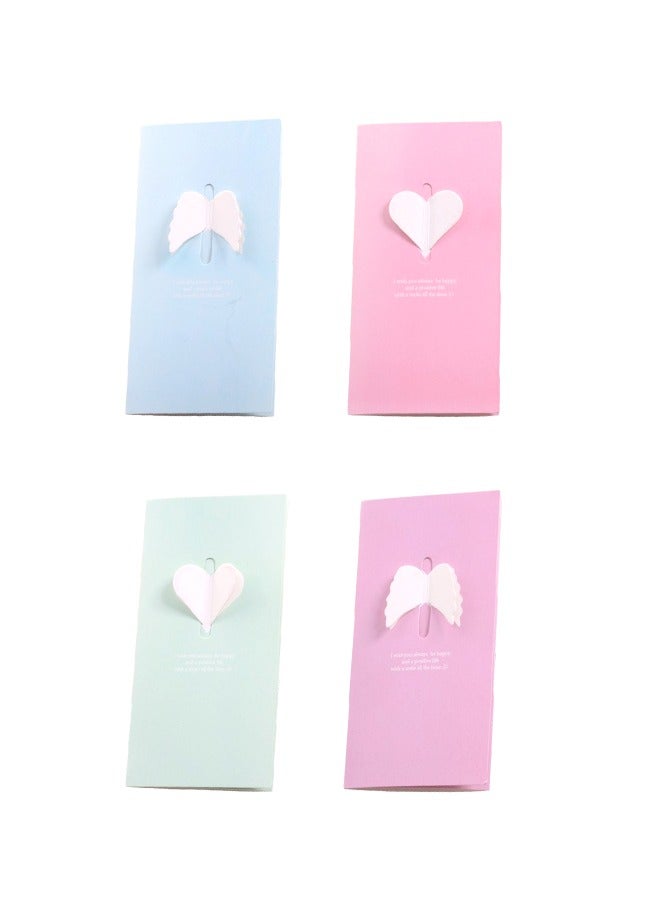 20 عبوة من بطاقات المعايدة ثلاثية الأبعاد المنبثقة على شكل فراشة وحب مع مظاريف، بطاقات هدايا بتصميم مجوف بأربعة ألوان، مثالية لعيد الأم وعيد الحب وحفلات الزفاف وأعياد الميلاد وجميع المناسبات - Image 1