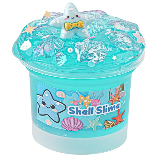 Okaybee Shell Blue Clear Slime Slime Party Favors for Kids Slimes Sensory Toys for Birthday Easter Hallowmas Christmas Girls Gifts Boys Gifts - Image 1