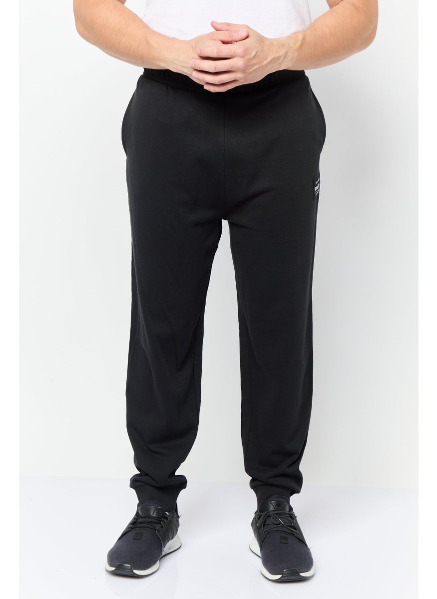 Paul Frank Men Regular Fit Brand Logo Jogger Pants, Black  - Image 1