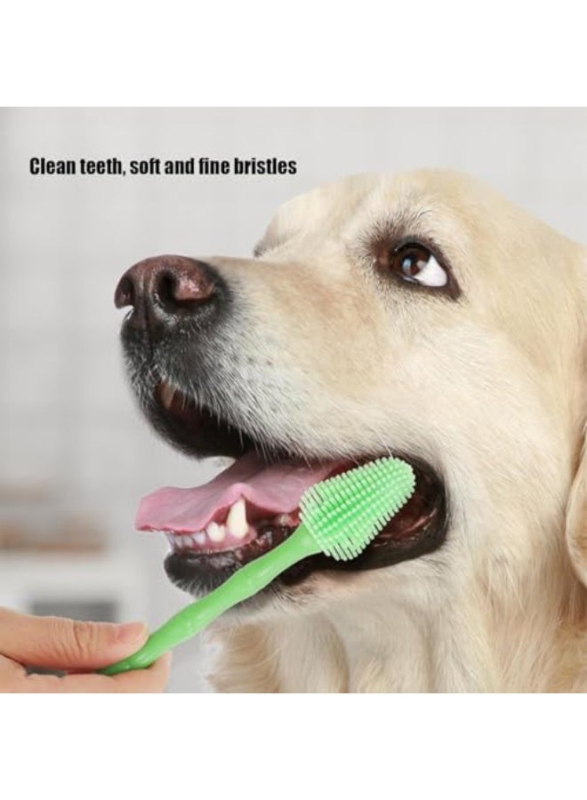 Pet Toothbrush - 360 Dog Tooth Brushing Kit – Kitten Dog Massage Brush | Soft Silicone Care Tool, Suction Cup Holder, Non‑Slip Handle, Small Medium Large Pets Cleaner - Image 2