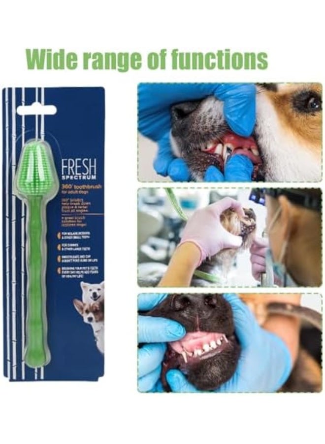 Pet Toothbrush - 360 Dog Tooth Brushing Kit – Kitten Dog Massage Brush | Soft Silicone Care Tool, Suction Cup Holder, Non‑Slip Handle, Small Medium Large Pets Cleaner - Image 3