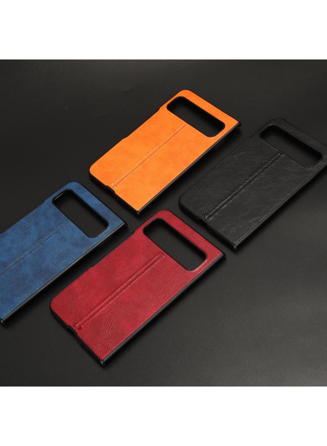 The Bros Phone Case For Google Pixel Fold Sewing Cow Pattern Skin PC + PU + TPU Phone Phone Case - Image 4