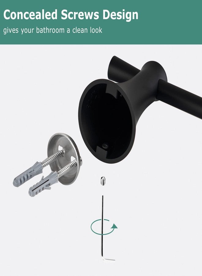 PARLOS Brass Toilet Paper Holder Tissue Roll Hanger for Bathroom & Kitchen Wall Mounted with Screws, Matte Black - Image 4