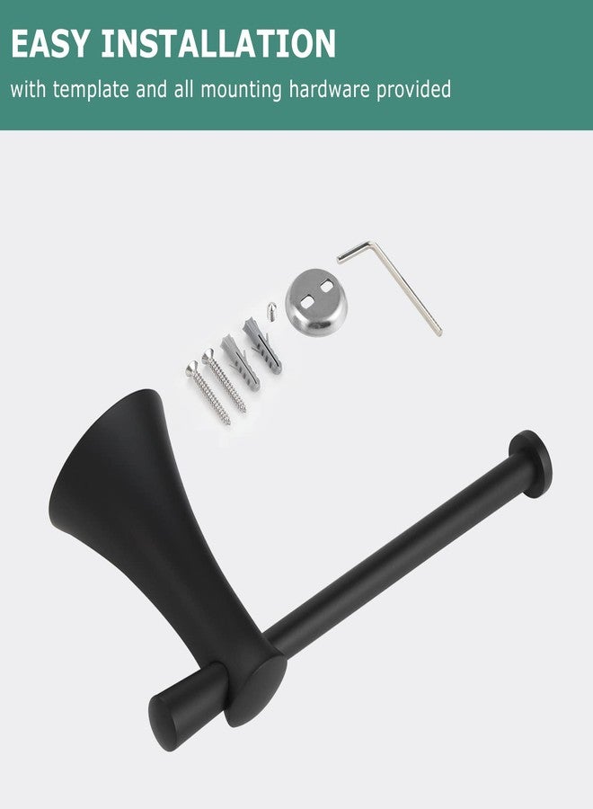 PARLOS Brass Toilet Paper Holder Tissue Roll Hanger for Bathroom & Kitchen Wall Mounted with Screws, Matte Black - Image 3