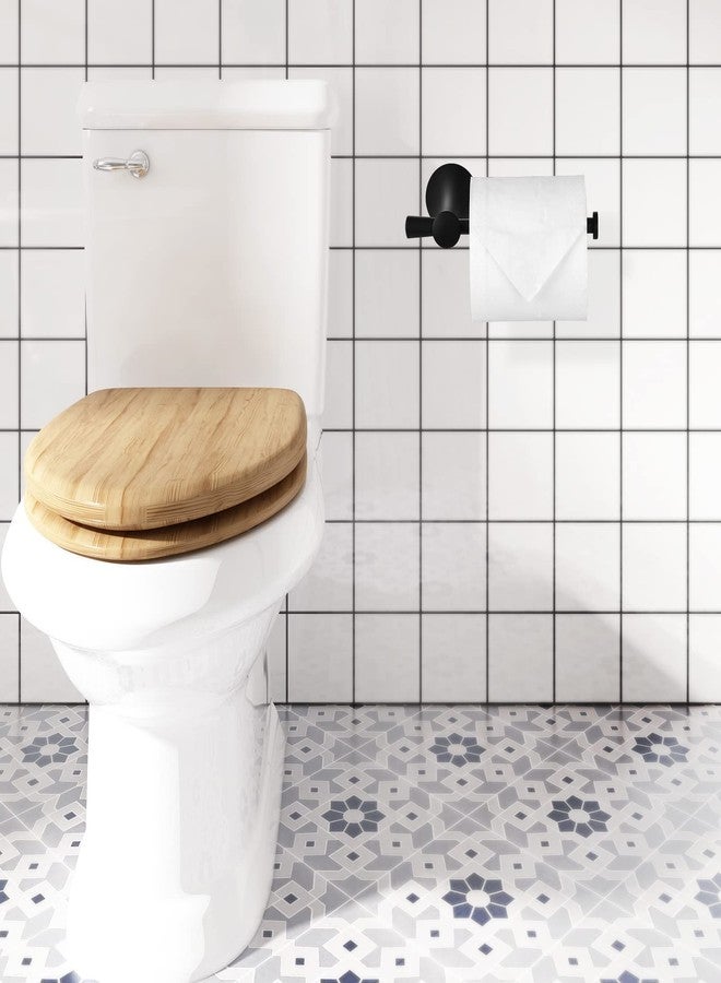 PARLOS Brass Toilet Paper Holder Tissue Roll Hanger for Bathroom & Kitchen Wall Mounted with Screws, Matte Black - Image 5