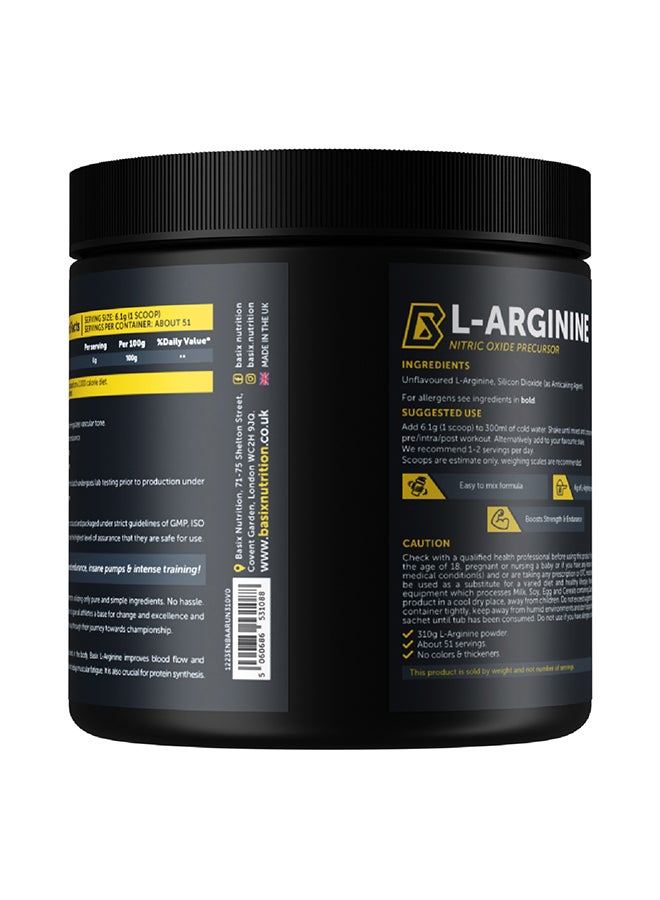Basix Larginine Unflavoured 310G - Image 2