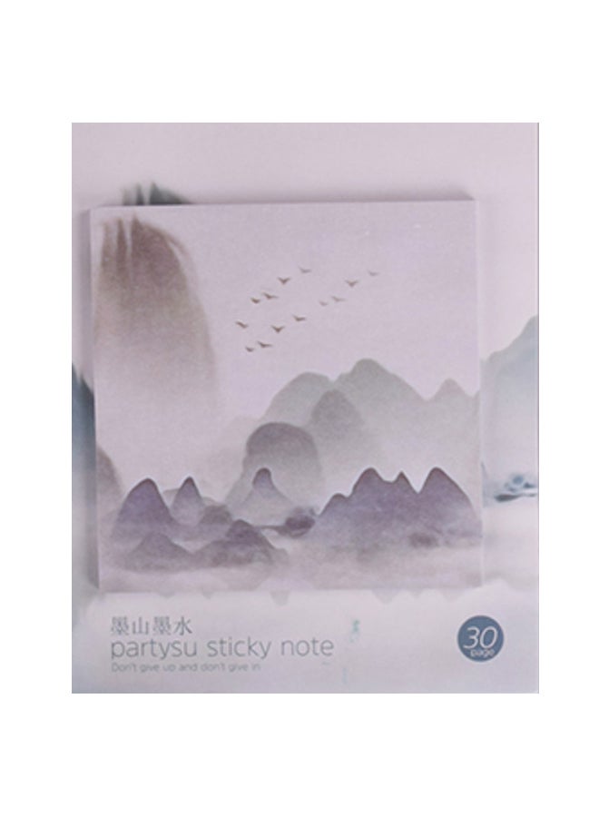 NIBEMINENT 2-Piece Landscape Sticky Notes Set Multicolour
