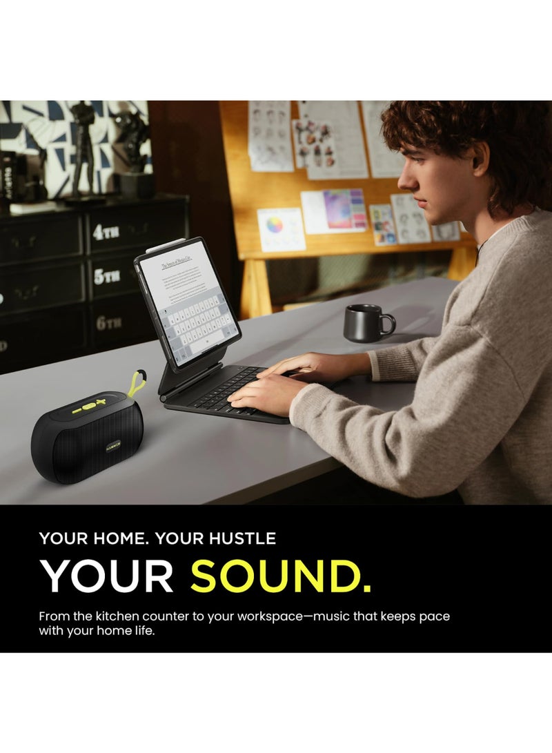Hammer Renewed - Wave 10W Bluetooth Speaker Up to 8 Hours Playtime, TWS Function, Made in India, Built-in Mic, BTv5.4, USB Port, Type-C Interface Wireless Bluetooth Speaker with Hanging Loop (Blue) - Image 3