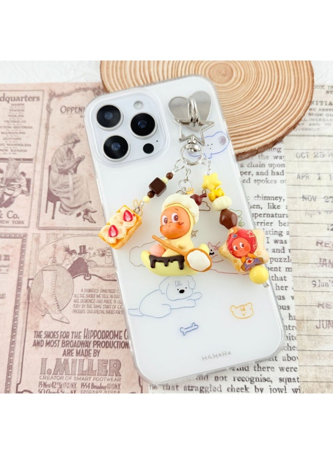 NIBEMINENT Phone Charm/ Chain Strap for Women Girls,Cute Cartoon Characters Cell Phone Case Lanyard Wrist Strap