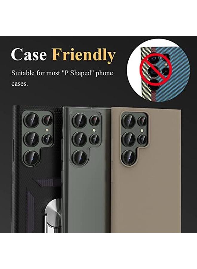 erorex 5 In 1 Camera Lens Protector For Samsung S23 Ultra Scratch Resistant Ultra Thin Tempered Glass With Aluminum Edge Drop Proof Alloy Camera Screen Protector For S23 Ultra S23 Ultra Green  - Image 4