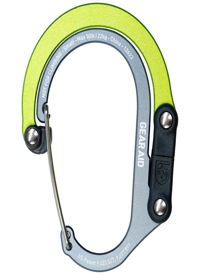 GEAR AID HEROCLIP Carabiner Clip and Hook (Small) for Purse, Stroller, and Backpack, Nav Green, 1 Pack - Image 1