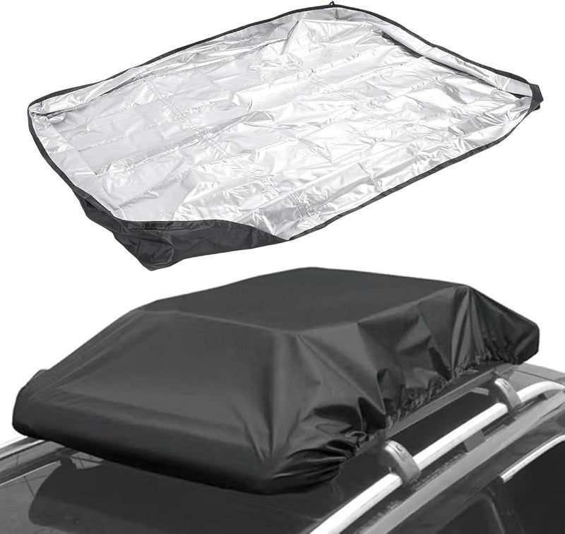 Focket Car Rooftop Cargo Cover, 420D Silver Coated Oxford Fabric Waterproof Car Top Luggage Rack Cover, Foldable Roof Top Cargo Bag Covers for Road Trips and Family Vacations - Image 4