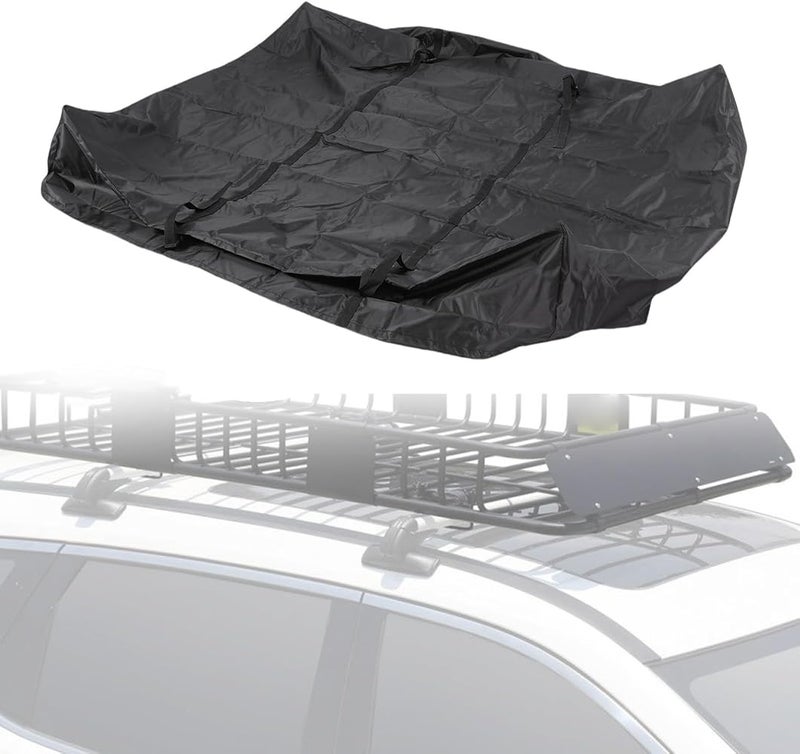 Focket Car Rooftop Cargo Cover, 420D Silver Coated Oxford Fabric Waterproof Car Top Luggage Rack Cover, Foldable Roof Top Cargo Bag Covers for Road Trips and Family Vacations - Image 5
