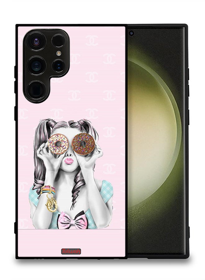 Tolwak Samsung Galaxy S23 Ultra 5G Protective Case Cover Holding Two Donuts - Image 2