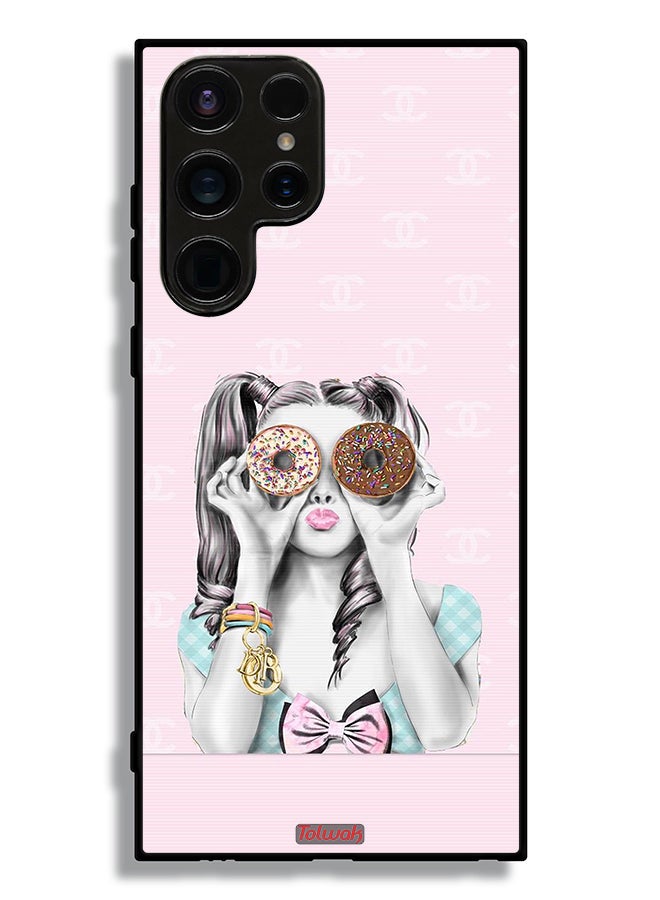 Tolwak Samsung Galaxy S23 Ultra 5G Protective Case Cover Holding Two Donuts - Image 3