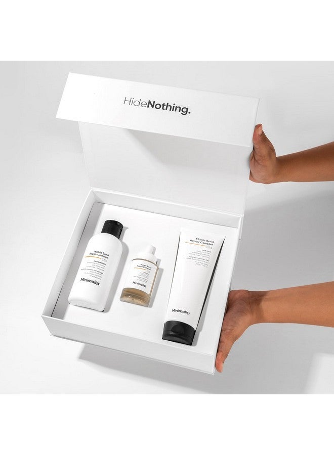 منيماليست مجموعة هدايا للعناية بالشعر من ماليك بوند ريبير | سيروم للشعر، شامبو، قناع ثلاثي - Image 2