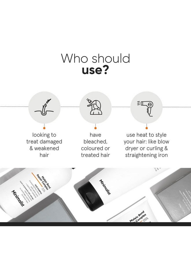 منيماليست مجموعة هدايا للعناية بالشعر من ماليك بوند ريبير | سيروم للشعر، شامبو، قناع ثلاثي - Image 3