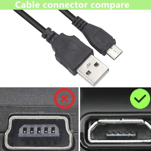 Sqrmekoko USB Interface Charging Cord Data Transfer Micro USB Cable Compatible wirh Canon PowerShot G7X Mark II, G9X, G9X Mark II, SX620 HS, SX720 HS, SX730 HS, EOS M5, EOS M6 Camera-2.6ft - Image 2