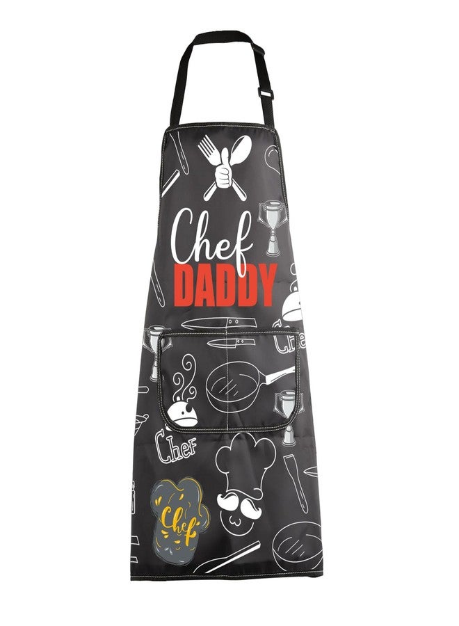 MBMSO Chef Daddy Apron for Dad Chef Gift Dad Kitchen Cooking Apron Grill Daddy Apron for Men Father's Day Gift for Papa Apron (Chef Daddy Apron-b) - Image 1