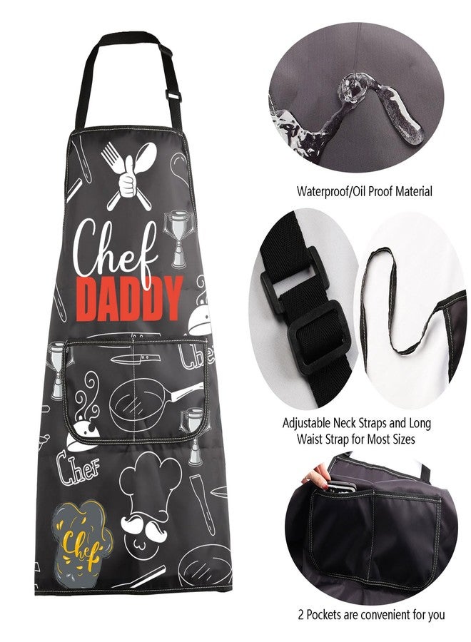 MBMSO Chef Daddy Apron for Dad Chef Gift Dad Kitchen Cooking Apron Grill Daddy Apron for Men Father's Day Gift for Papa Apron (Chef Daddy Apron-b) - Image 5