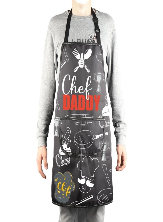 MBMSO Chef Daddy Apron for Dad Chef Gift Dad Kitchen Cooking Apron Grill Daddy Apron for Men Father's Day Gift for Papa Apron (Chef Daddy Apron-b) - Image 4