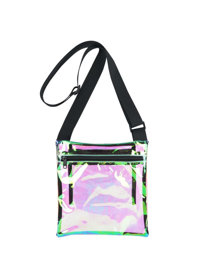 Black Transparent Bag Cosmetics Storage Zipper Bag Small Travel Outdoor Concert Sports Beach Bag-Color:Packing Size: 27 * 23 * 2 Cm-Capacity:Small Color - Image 1