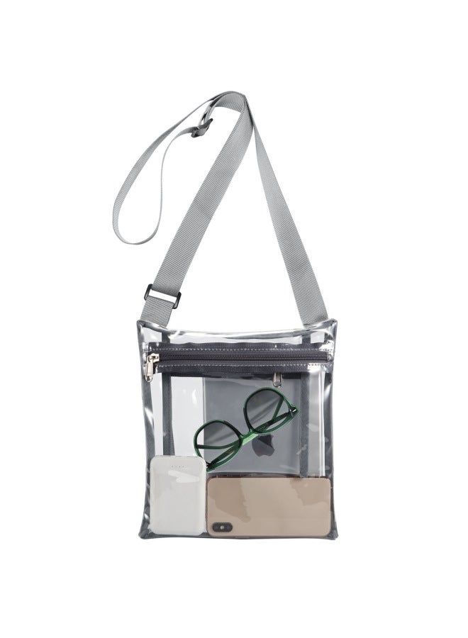 Black Transparent Bag Cosmetics Storage Zipper Bag Small Travel Outdoor Concert Sports Beach Bag-Color:Packing Size: 27 * 23 * 2 Cm-Capacity:Small Color - Image 4