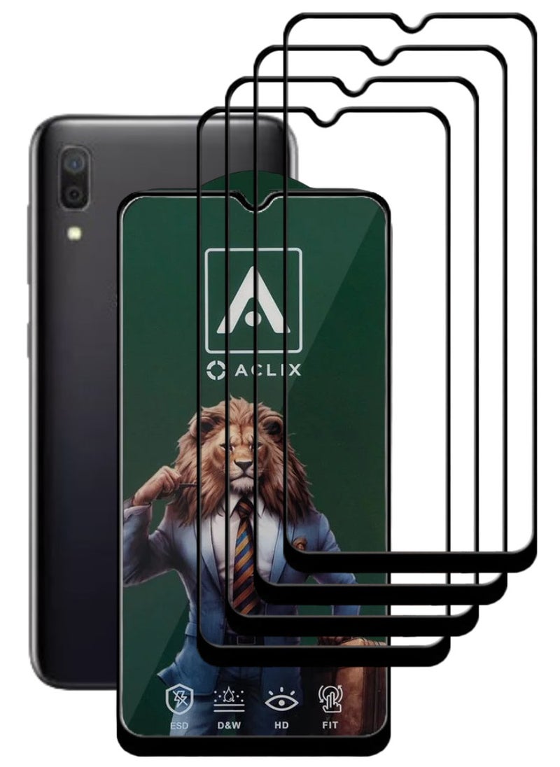 ACLIX 4 Pieces Antistatic ESD Dustproof Premium Quality High Definition Tempered Glass Screen Protector Designed For Samsung Galaxy A30 - Image 1
