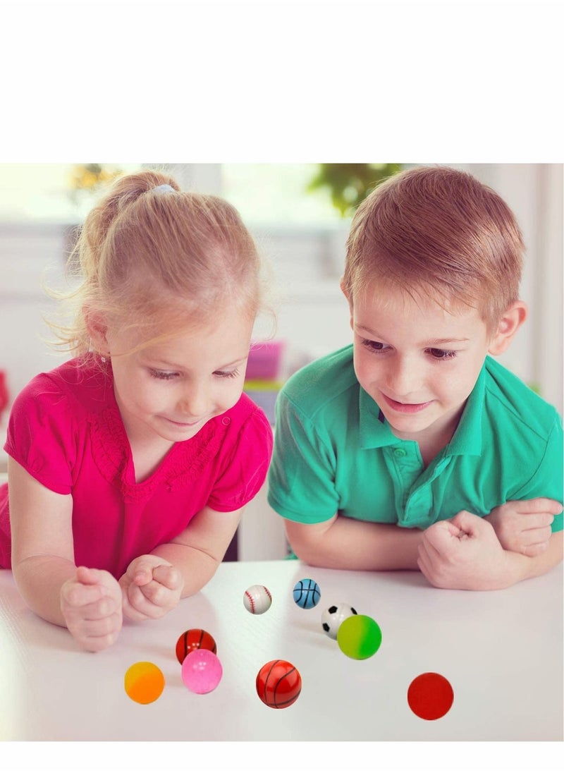 Excefore - Bouncy Ball, ICY for Kids,Bowling Bounce, 50 Pieces Assorted Colorful Bulk Mixed Pattern, High Bouncing Party Favors, Prizes, Birthdays Gift - Image 1