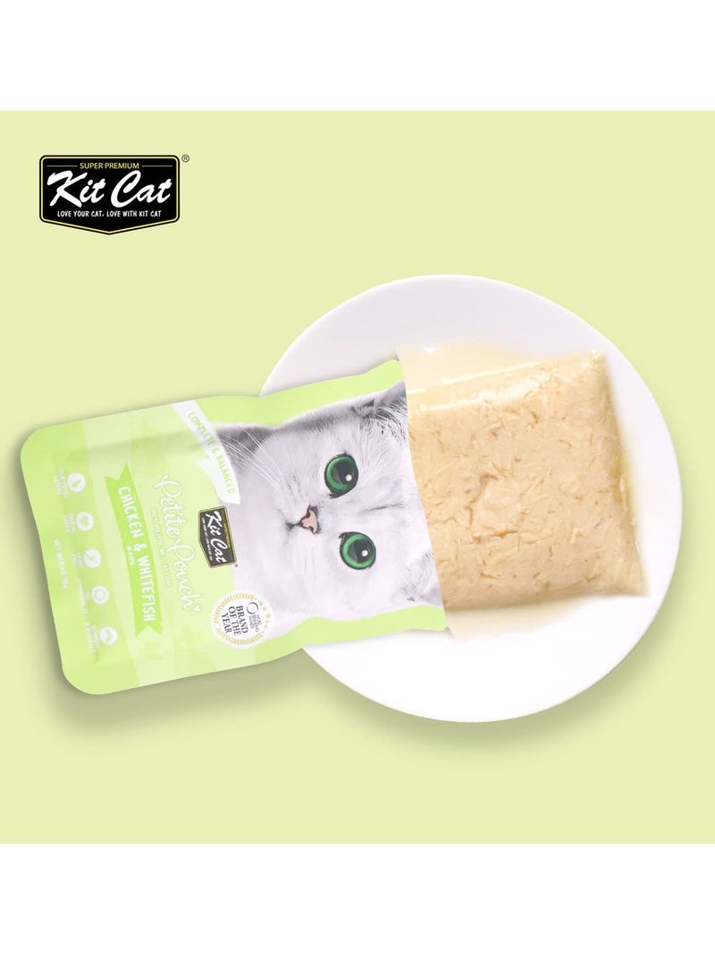 كيت كات عبوة من 24 كيسًا صغيرًا من الدجاج والسمك الأبيض 24 × 70 جم - Image 3