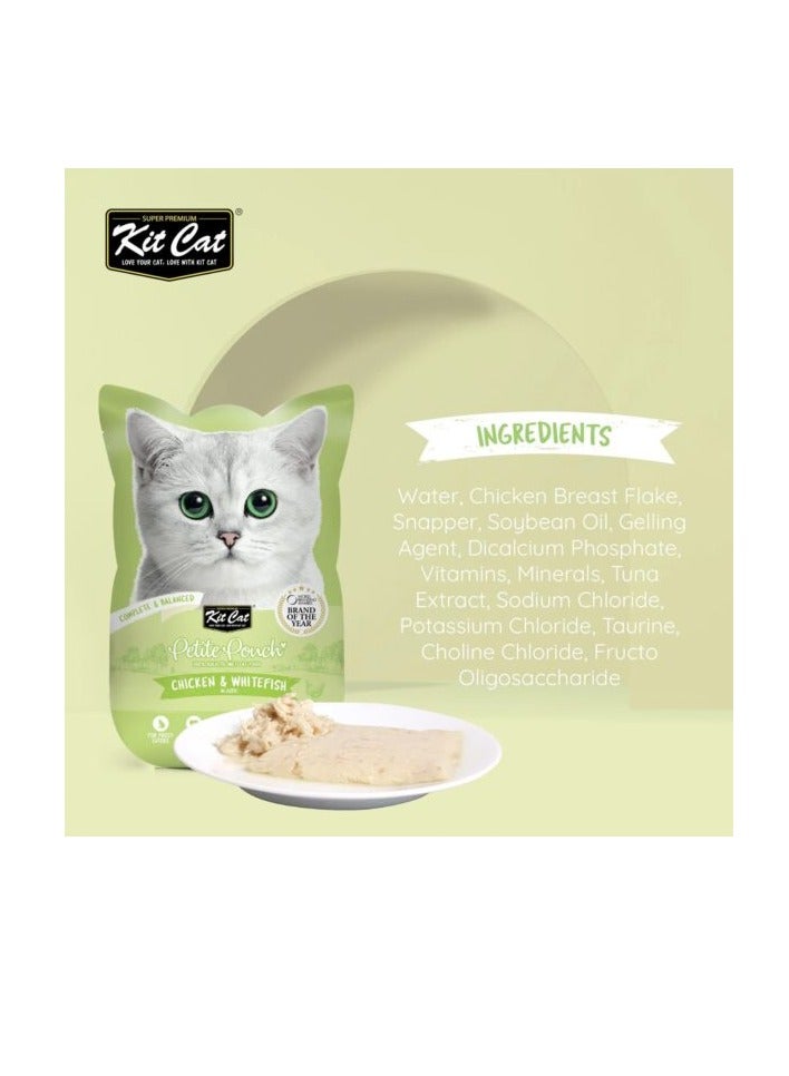 كيت كات عبوة من 24 كيسًا صغيرًا من الدجاج والسمك الأبيض 24 × 70 جم - Image 2
