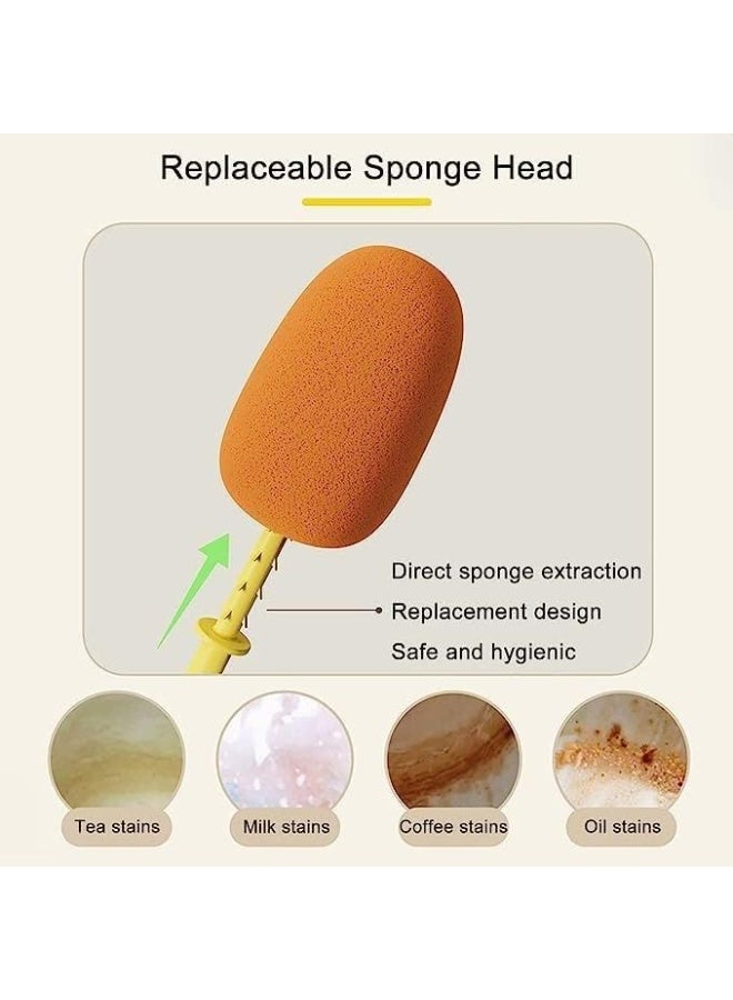 رونق 3 في 1 فرشاة تنظيف الببرونه والأكواب متعددة الاستخدامات 3 في 1: فرشاة إسفنجية طويلة للزجاجات، وفرشاة صغيرة دقيقة لتنظيف الحلمات والشفاطات، وفرشاة خاصة لتنظيف الفوهات والشقوق الضيقة - مجموعة متكاملة للعناية المثالية بنظافة مستلزمات طفلك وأدوات المطبخ. - Image 4