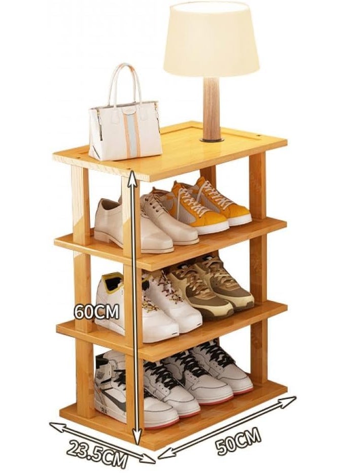 Evolluxi Evolluxi Bamboo Vertical Shoe Rack for EntrywayNarrow Shoe Rack StackableMinimalist Shoe Storage 5 Tier Standing Shoe Organizer for Garage Corner Bedroom Hallway  - Image 2