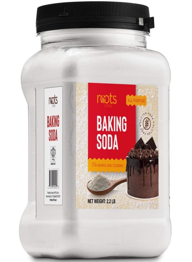 Roots Circle Baking Soda Bulk | 1 x 35.2oz Large Airtight Container | Pure Sodium Bicarbonate for Cooking, Baking, Cleaning, Laundry, Deodorizing, Gardening | Gluten Free, All-Natural Food Grade - Image 1