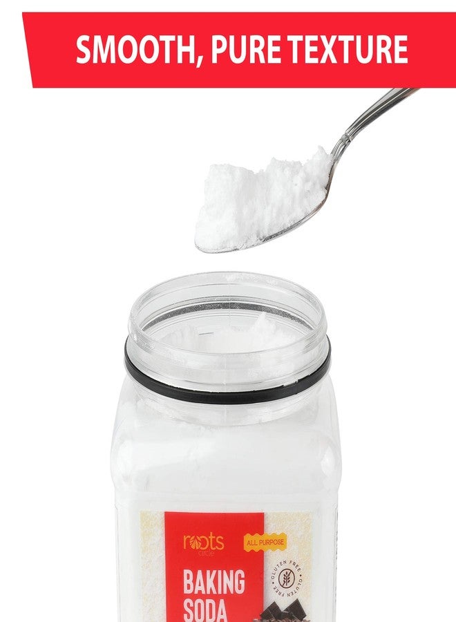 Roots Circle Baking Soda Bulk | 1 x 35.2oz Large Airtight Container | Pure Sodium Bicarbonate for Cooking, Baking, Cleaning, Laundry, Deodorizing, Gardening | Gluten Free, All-Natural Food Grade - Image 3