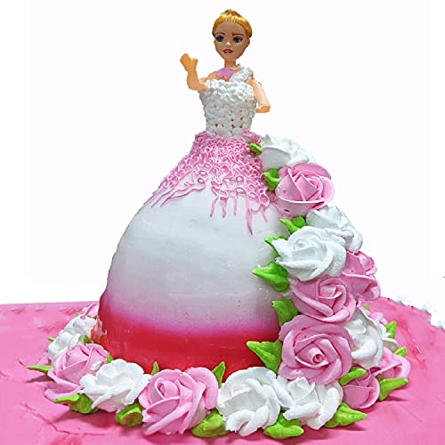Kosh Cute Plastic Doll Topper for Cake, Cake Topper for Decorating Doll Cakes, Princess Cakes or Barbie Themed Cakes.Multi Design (Pack of 1) - Image 4