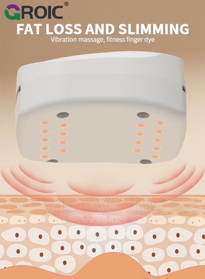 GROIC Slimming Belt, Abdominal Massager Portable Weight Loss Machine,Heating Pad for Period Cramps, Electric Waist Belt Device,Electric Fast Heating Belly Wrap Belt,Waist Vibration Massager - Image 2