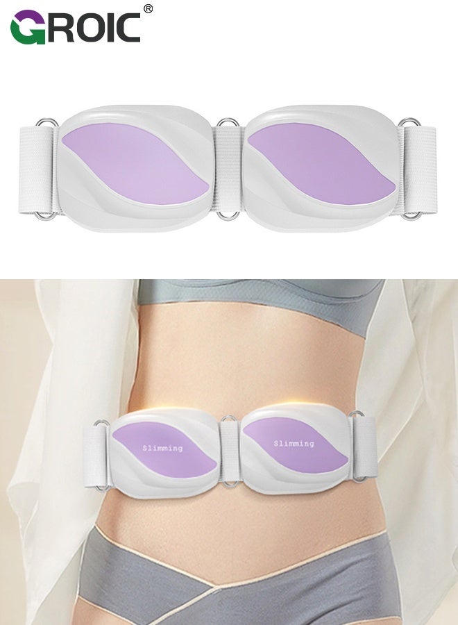 GROIC Slimming Belt, Abdominal Massager Portable Weight Loss Machine,Heating Pad for Period Cramps, Electric Waist Belt Device,Electric Fast Heating Belly Wrap Belt,Waist Vibration Massager - Image 1