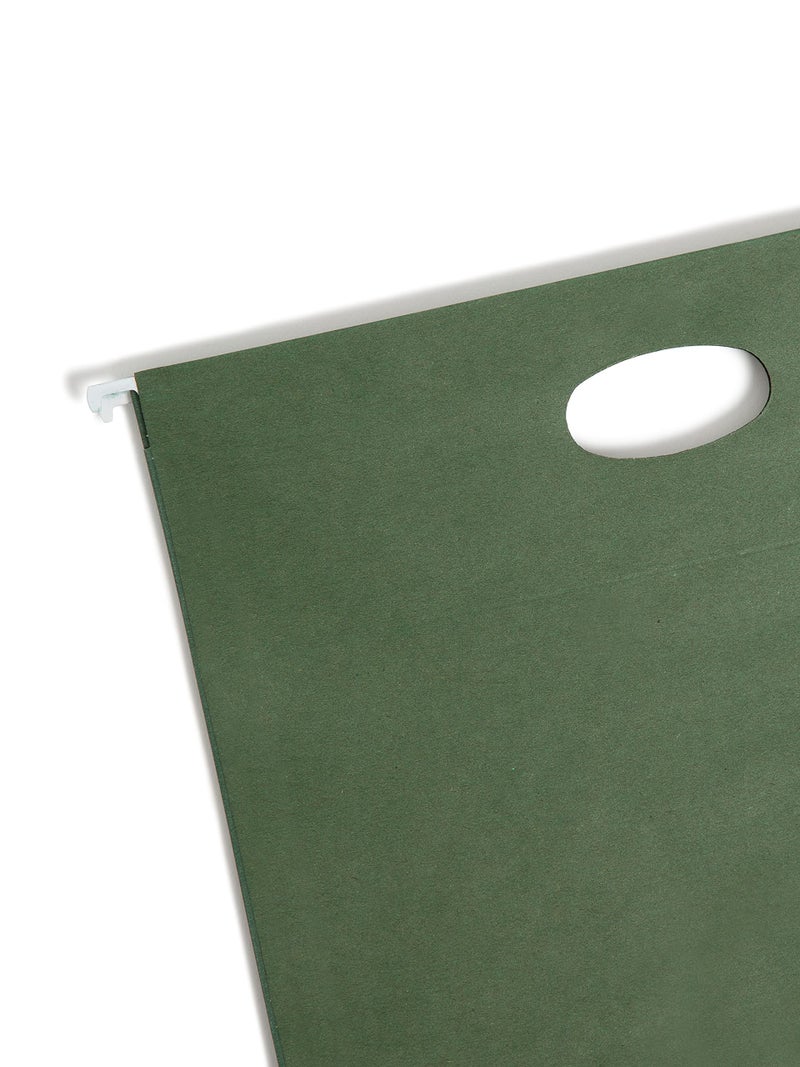 Smead 100% Recycled Hanging Pocket with Full-Height Gusset, 3-1/2" Expansion, Letter Size, Standard Green, 10 per Box (64226) - Image 3