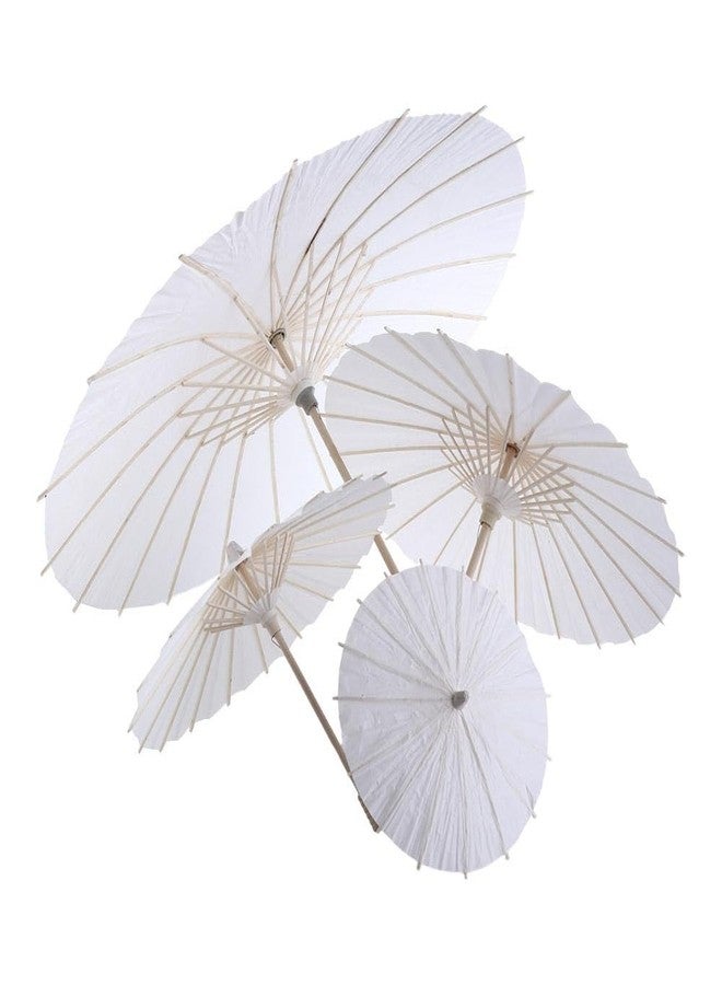 Kopida مظلة ورقية بيضاء عدد 2، مظلة ورقية زيتية، مظلة يدوية الصنع، مظلة مزخرفة، ديكور حفلات الزفاف، دعامة تصوير (30 سم/11.81 بوصة) - Image 3