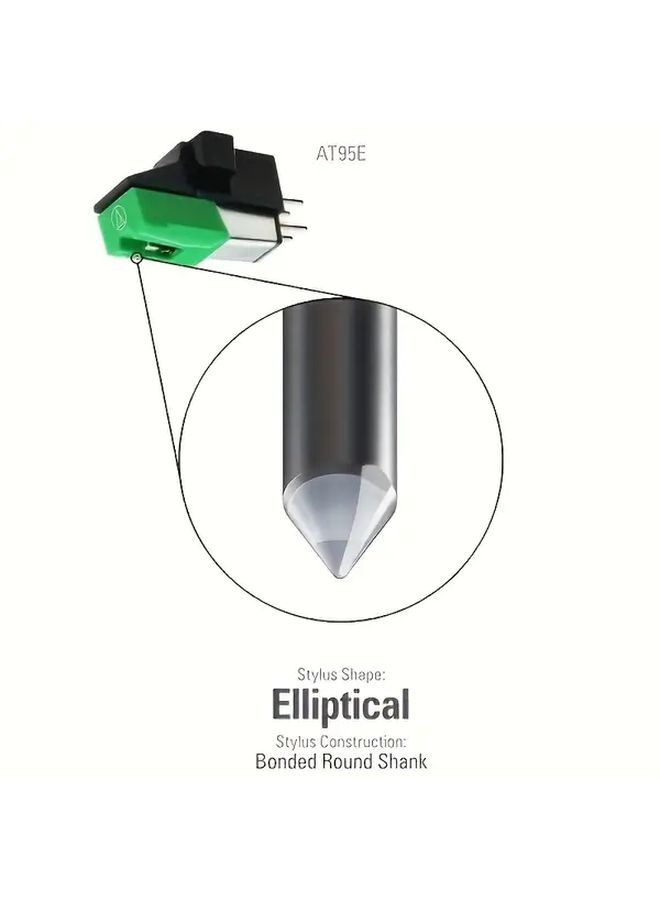 Audio Technica AT95E Low Noise MM Phono Cartridge With Diamond Stylus Compatible Vinyl Records Turntables - Image 1