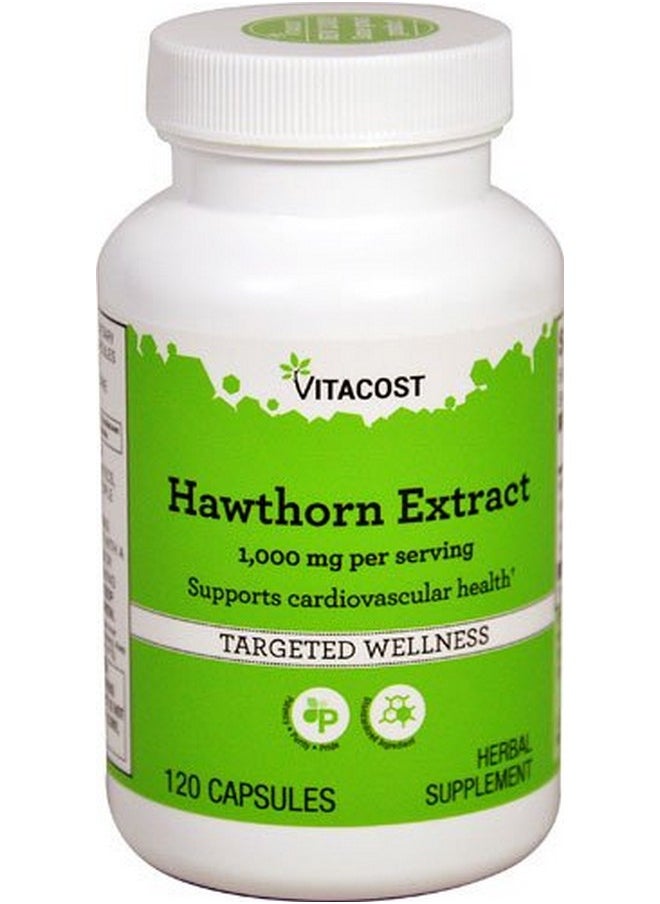 Vitacost Brand Vitacost Standardized Hawthorn Extract 1000 Mg Per Serving 120 Capsules  - Image 1