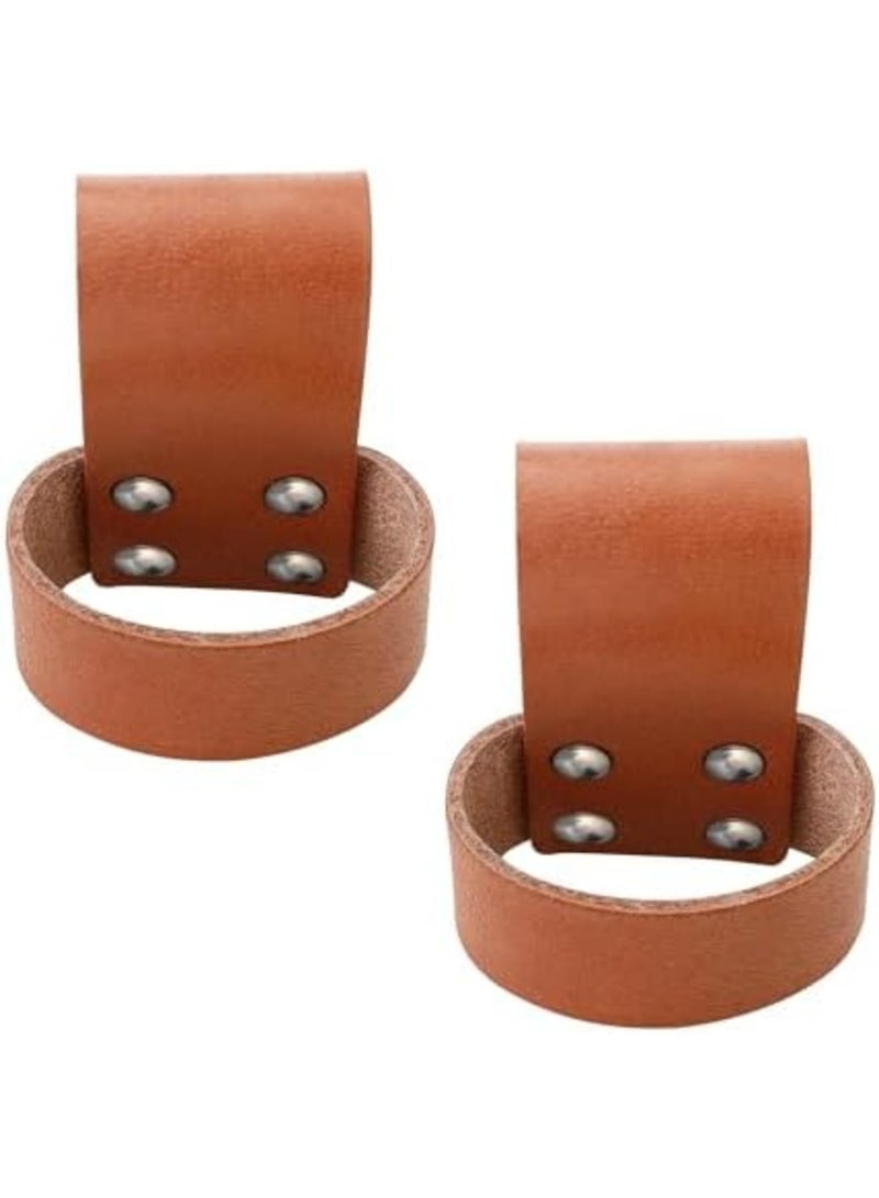 سيوسي 2 Packs Leather Hammer Holder - Handmade Premium Tool Holster with Belt Loop for Hammers, Axes, Hatchets and Woodwork  Handcraft, Multi Tool Hammer Holder, Small Hammer Hatchet Carrier Holster, Brown - Image 1