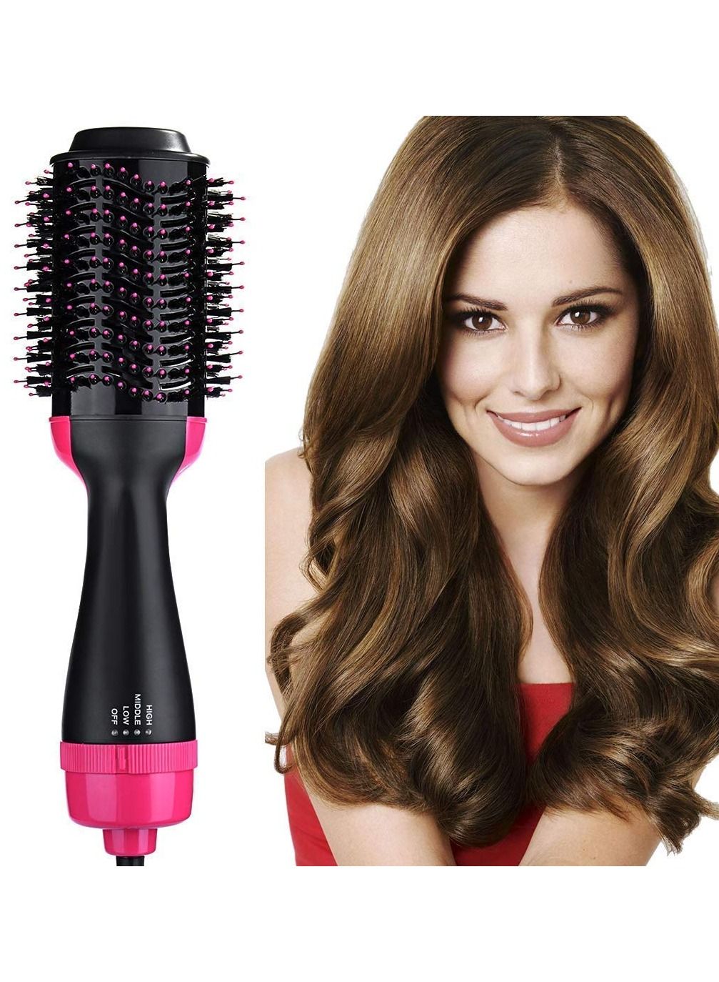 Hair Straightener Curler Comb Roller One Step Electric Ion Blow Dryer Brush 1000W Hot Air Hair Dryer Brush Styler & Volumizer