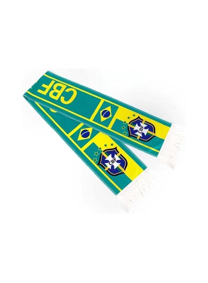 Brazil National Flag Football Scarf For Sports Event Souvenirs Patriotic Themed Party Supplies