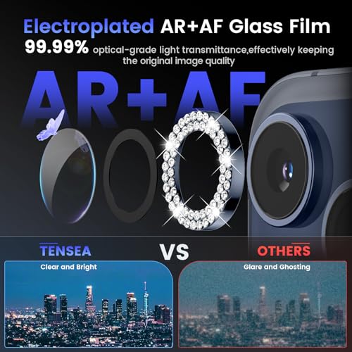 Tensea Camera Lens Protector Compatible for iPhone 17 Pro Max/17 Pro/15 Pro Max/15 Pro/16 Pro Max/16 Pro/14 Pro Max/14 Pro, Metal Tempered Glass Cover Camera Screen Protector Accessories,Case Friendly - Image 3